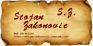Stojan Zakonović vizit kartica
